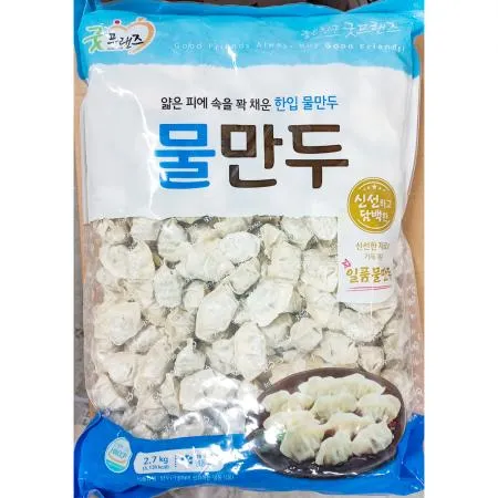 굿프랜즈 물만두 2.7k 1개 식자재 업소용 대용량 굿프랜즈 천일 실속물만두 대림선 즉석식품 엄지 나래 개입 이미지