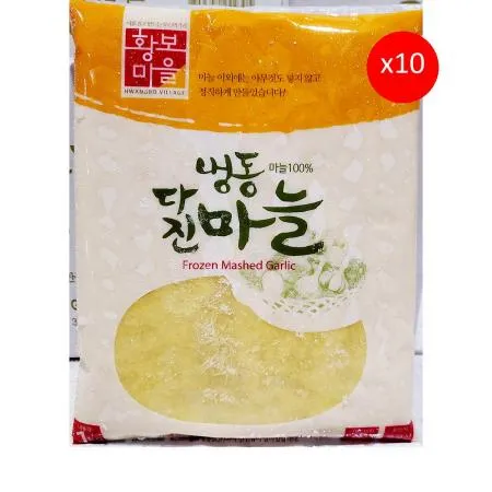황보마을 다진마늘(1K) X10 식자재 업소용 대용량 한식재료 밑반찬재료 마늘다진것 다진마늘페이스트 냉동다진마늘