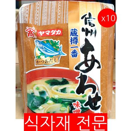 일식된장(아와세 신주일미 1K)X10 미소된장 된장 일본된장 아와세미소 장류 업소용 대용량 식자재 일식당