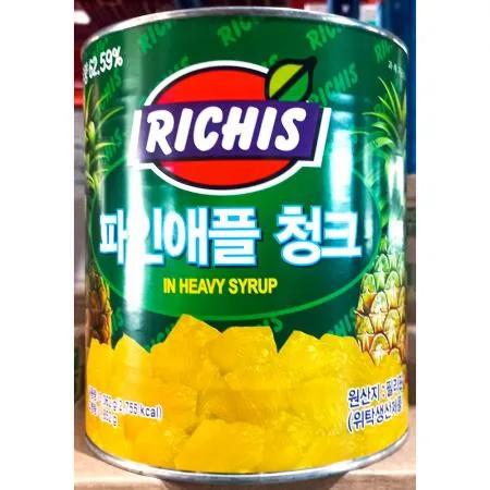 리치스 파인애플캔 청크 3.062k X6