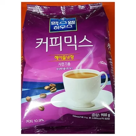 자판기용 헤이즐넛 커피믹스(맥스웰 900g)X12 헤이즐넛커피 믹스커피 인스턴트커피 업소용 사무실 휴게소 대용량