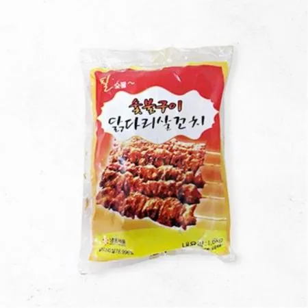 신휘 숯불닭꼬치 80gx20개 냉동닭꼬치 닭꼬치 업소용 식자재 대용량 술안주 야식 포장마차 호프집
