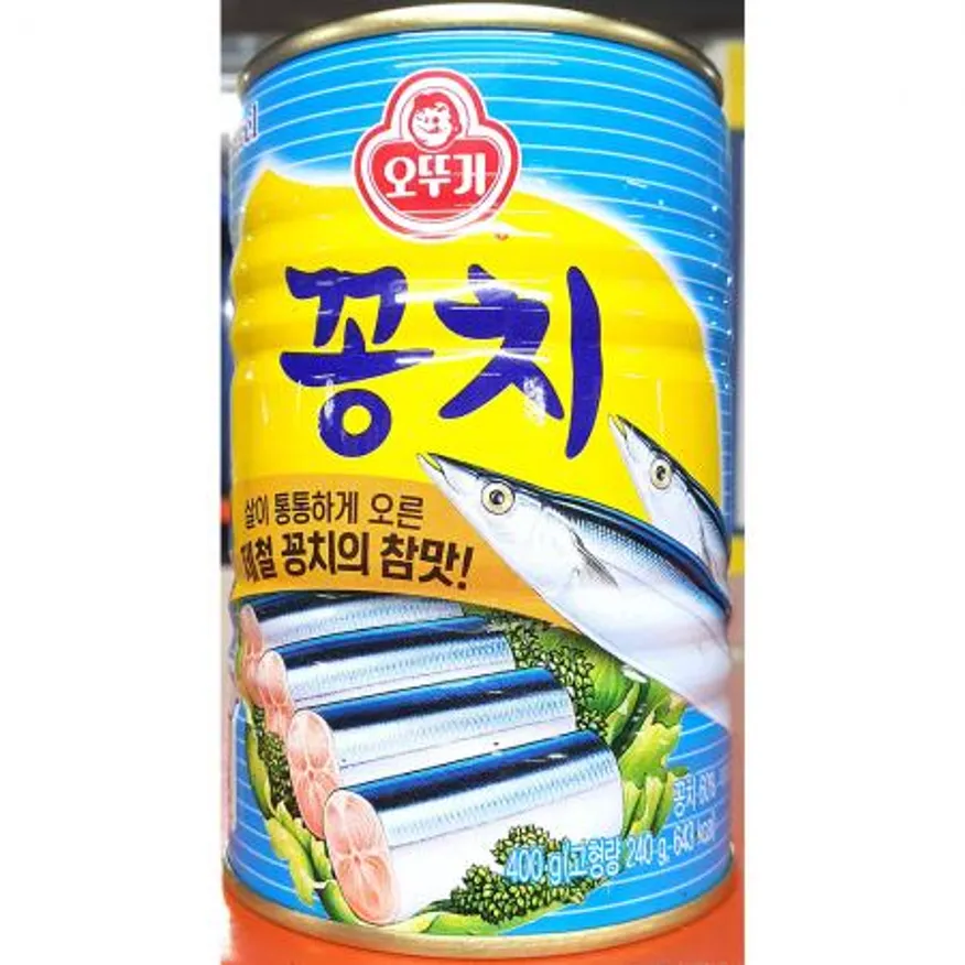 꽁치캔(오뚜기 400g) 꽁치 꽁치통조림 오뚜기꽁치 수산물 해산물 통조림 꽁치찌개 식당재료 식자재 캔꽁치 이미지