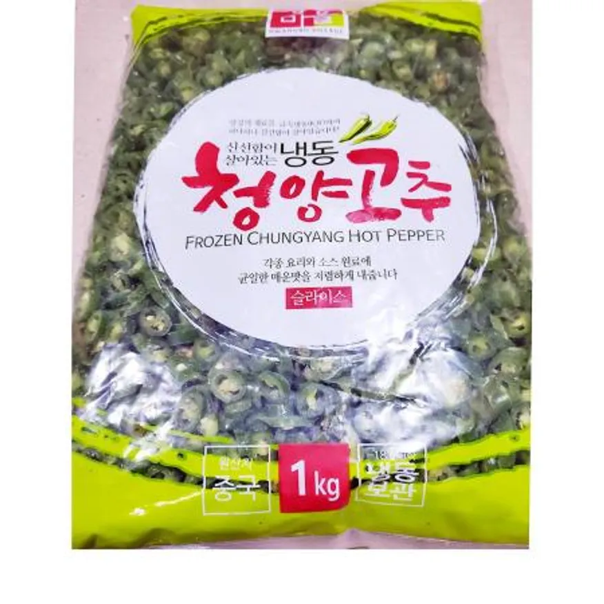 황보마을 청양고추(슬 1K) 한식당재료 매운맛재료 식자재 업소용 대용량 슬라이스고추 냉동청양고추 고추 이미지