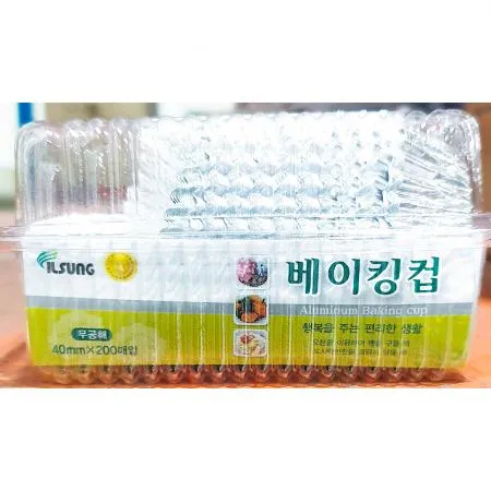 일성 베이킹컵40파이 200입 50개 식자재 업소용 대용량 노르딕 테프론시트 노루지 핀란드머핀컵 유산지컵 은박컵 다이소 플럼피몰드 일성 이미지
