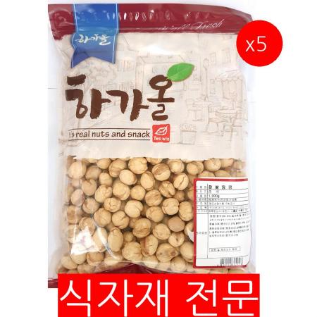 찹쌀땅콩(1K)X5 땅콩 견과류 간식 술안주 스낵 업소용 대용량 카페재료 식당재료