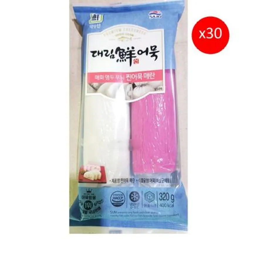 찐어묵(사조대림 매 란 320g) 30개 식자재 업소용 대용량 상천 잡채말이 사조대림 해정 대림 즉석식품 미도 어묵 삼호 이미지