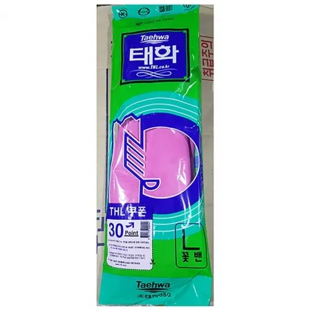 고무장갑(꽃밴L 분홍 태화 ) 2개 식자재 업소용 대용량 명진 생활공작소 코스트코 태화지앤지 태화 마미손 모스트픽 유한킴벌리 라텍스