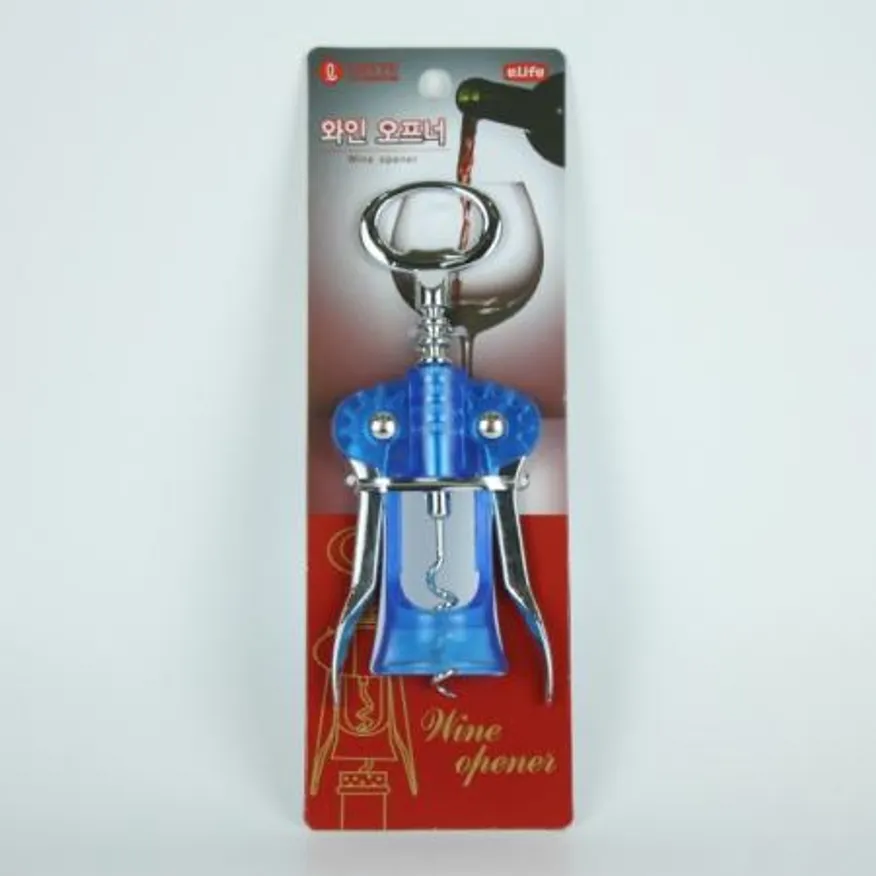 롯데- 칼라와인오프너(색상랜덤) 와인오프너 와인따개 코르크스크류 업소용와인따개 식당와인용품 주방용품 가정용와인오프너 병따개 와인액세서리 와인도구 이미지