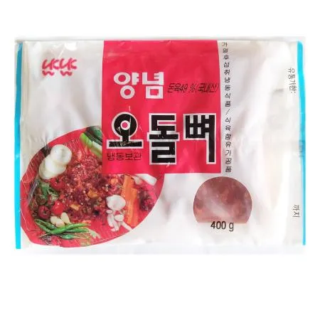 양념오돌뼈(냠냠 400g) 오돌뼈 술안주 야식 매운안주 업소용안주 포장마차메뉴 냉동안주 간편식 식당용