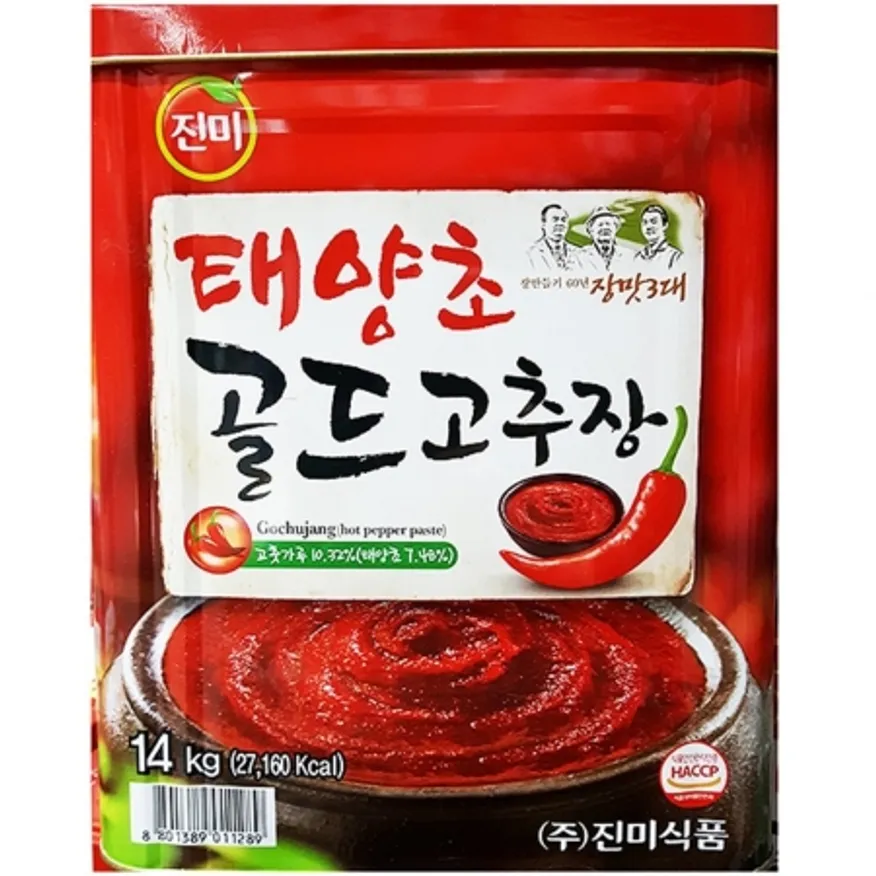 태양초 골드고추장(진미 14K) 업소용 식자재 대용량 고추장 태양초고추장 한식양념 식당고추장 급식재료 한식재료 이미지