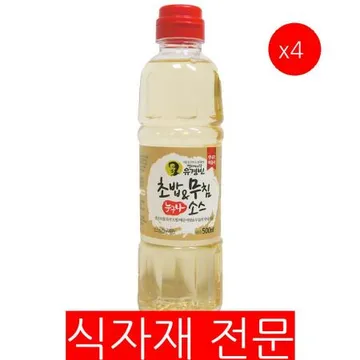 초밥무침소스(유경빈 500ml) 4개 식자재 업소용 대용량 유경빈 초밥 초밥소스 일회용 이엔 다인 씨푸드몰 초대리 초데리