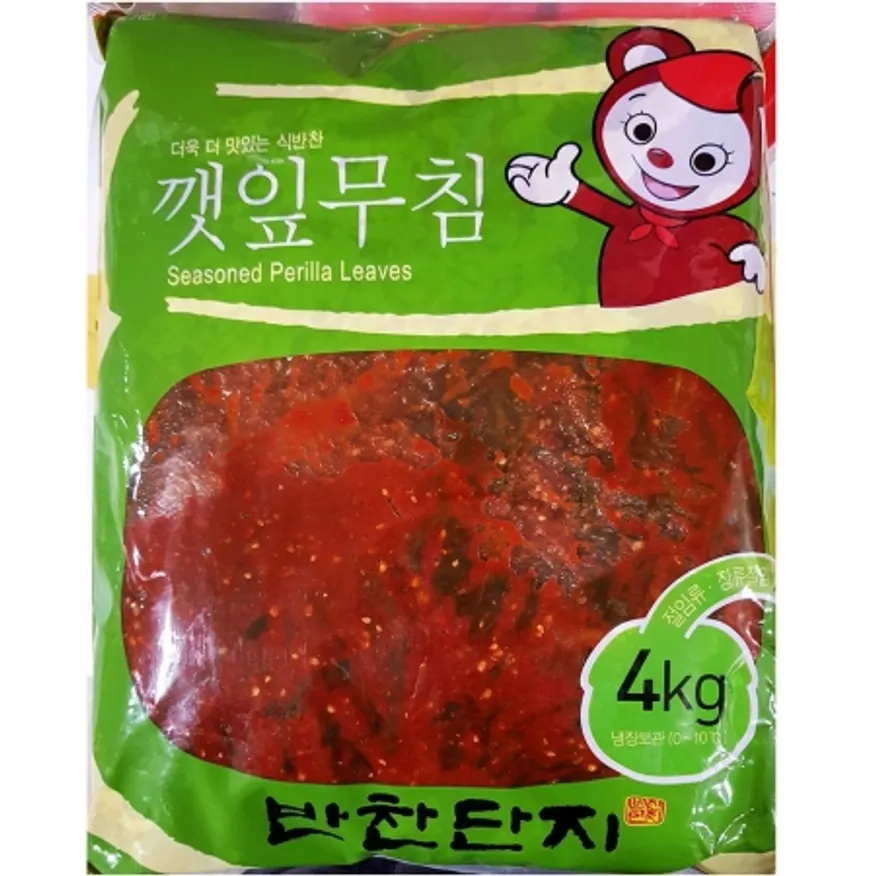 반찬단지 깻잎양념무침 4K 4개 식자재 업소용 대용량 반찬 깻잎 깻임무침 양념 농일 된장 밥도둑 간장 이형욱장인 이미지