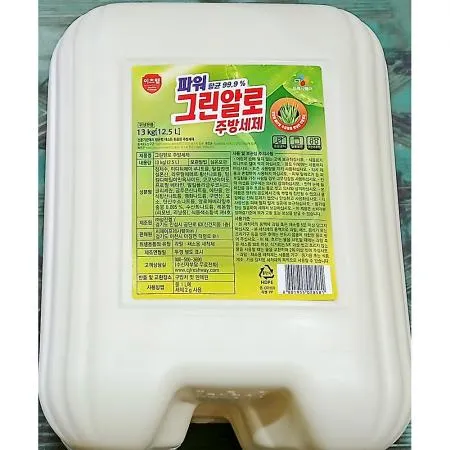 주방세제(이츠웰 그린알로 13K) 1개 식자재 업소용 대용량 웅진 물비누 주방세제 대용량 선진 기타 말통 주방 리오퐁
