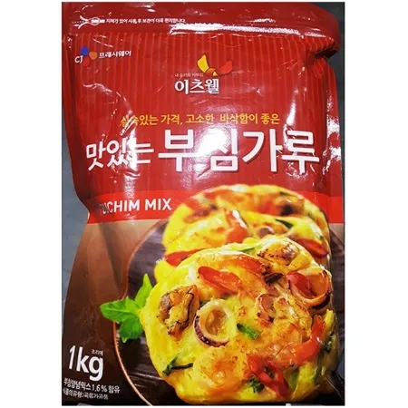 부침가루(이츠웰 1K) 업소용 식자재 대용량 부침개재료 전용가루 밀가루 전분 급식