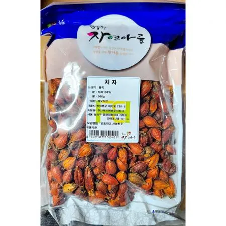 치자(홀 상 500g) 홀치자 천연색소 식용색소 요리색소 한약재 식자재 업소용 식당 제과점