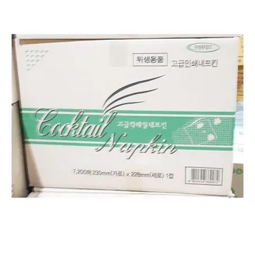 칵테일냅킨(대성 장미A 초록색 6000매) 1개 식자재 업소용 대용량 업소용 칵테일 무형광 냅킨 테이블 테이블냅킨 모나리자 크린센스 제네시스