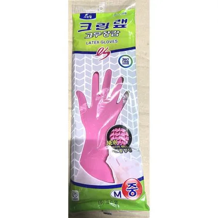 고무장갑(크린랲 대 분홍색) 1개 식자재 업소용 대용량 명진 생활공작소 코스트코 태화지앤지 태화 마미손 모스트픽 유한킴벌리 라텍스 이미지