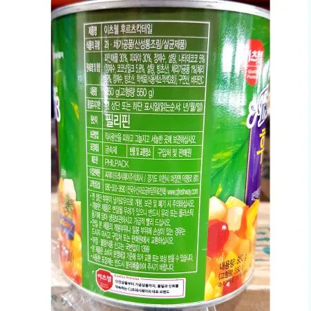 후르츠칵테일(이츠웰 원터치 NEW 850g)X6 이미지