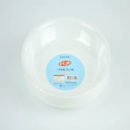 롯데-다회용 찬그릇 140mm 10개입 다회용찬그릇 업소용찬그릇 식당찬그릇 재사용반찬그릇 단체급식용찬기 플라스틱찬그릇 멜라민찬그릇 대용량찬그릇 반찬그릇세트 주방그릇