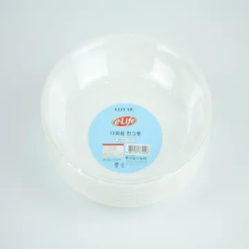 롯데-다회용 찬그릇 140mm 10개입 식자재 업소용 대용량 롯데 이라이프 일회용 너만아는잡화점 다회용 찬기 셀러허브 아이존 제이큐