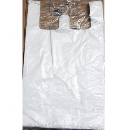 비닐쇼핑백 백유백 (44 x52cm) 70매 1개 식자재 업소용 대용량 검정 재활용 손잡이 손잡이비닐 쓰레기 도시락 인쇄 생분해 속 이미지