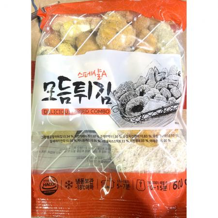 모둠튀김(청우 냉동 스페셜A 600g) 1개 식자재 업소용 대용량 사옹원 크림치즈볼