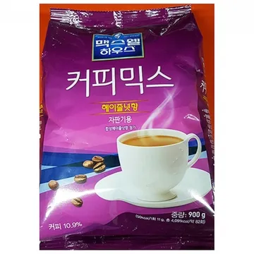 자판기용 헤이즐넛 커피믹스(맥스웰 900g) 1개 식자재 업소용 대용량 동서식품 맥심 남양유업 제누 이디야 코스트코 프렌치카페 맥스웰 맥심모카