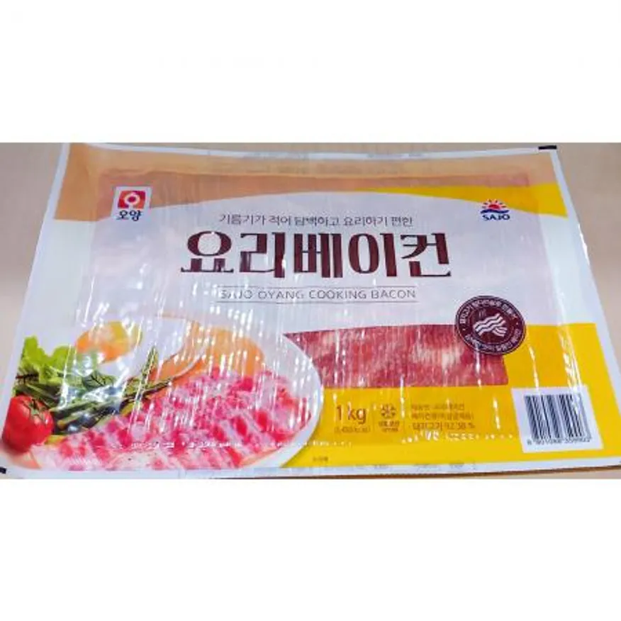 사조오양 요리베이컨 1k 베이컨 업소용베이컨 식당베이컨 카페베이컨 브런치재료 샌드위치재료 대용량베이컨 훈제베이컨 슬라이스베이컨 이미지