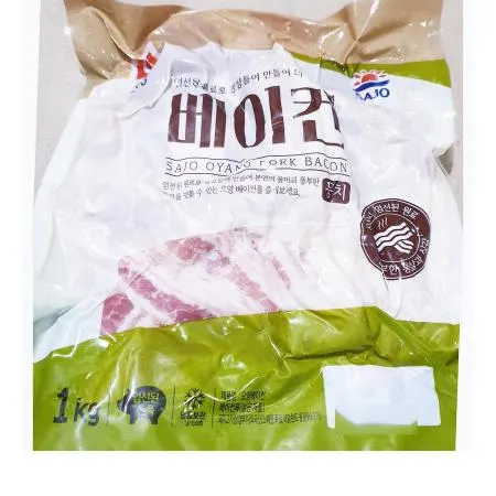 사조오양 베이컨(뭉치 1K) 냉동베이컨 업소용 식자재 대용량 냉동식품 간편식 학교급식 브런치재료 햄