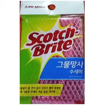 그물망사 수세미(3M) 10개 식자재 업소용 대용량 스카치브라이트 일본 수세미 스카치 내츄럴 다이소 생활공작소 망사 친환경