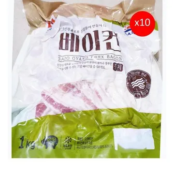사조오양 베이컨(뭉치 1K) 10개 식자재 업소용 대용량 에쓰푸드 사조오양 슈가데일 오뗄 코주부 저염 쉐프 쉐프솔루션 베이컨
