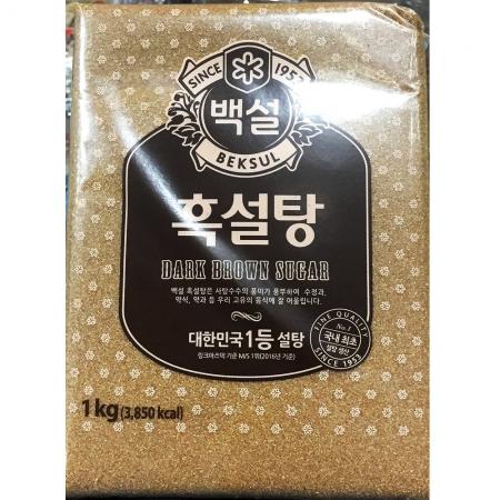 백설 흑설탕 1Kg 16개 식자재 업소용 대용량 백설 백 홀썸 테이트앤라일 홀섬스위트너스 도미노 나우푸드 퓨어 흑설탕 이미지