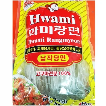 납작당면(화미 1K) 1개 식자재 업소용 대용량 화미 이츠웰 납작 라면 프레시원 동촌골 납작당면 업소용 당면