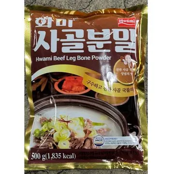 사골분말(화미 500g) 10개 식자재 업소용 대용량 미담채 오뚜기 화미 동원홈푸드 양지뜰 일품육수 세우 첨가물 헤이그린스