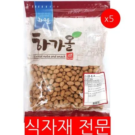 꿀땅콩(1K)X5 허니땅콩 땅콩 대용량 업소용 간식 술안주 주전부리 코팅땅콩 견과류