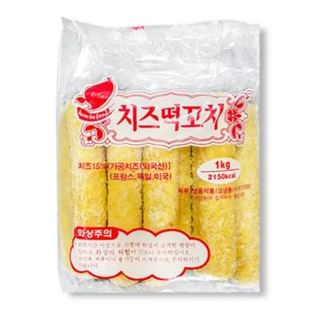 치즈떡도그1kgX15봉(100gX150개) 식자재 업소용 대용량 금호 고구마치즈 냉동 치즈 쏭이네 떡 고구마 구멍떡 떡도그 이미지