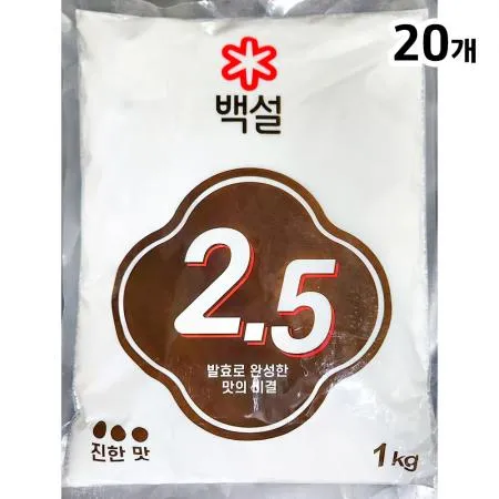 핵산 2.5(백설 1K)X20 대용량 업소용 msg 조미료 식자재 미원 감칠맛
