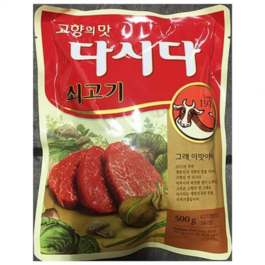쇠고기다시다(백설 500g) 1개 식자재 업소용 대용량 대상 제일제당 쇠고기다시다 쇠고기 백설 업소용다시다 식당용 화미 진한 이미지