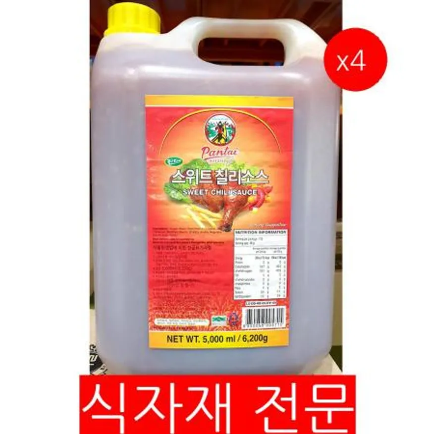 스위트칠리소스(판타이 5L)X4 칠리소스 업소용 대용량 튀김소스 만능소스 양념소스 치킨소스 동남아음식 이미지