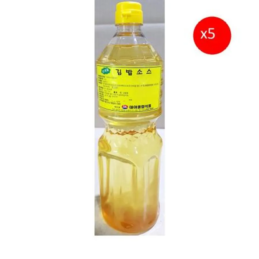 김밥소스(대아 1.5k) 5개 식자재 업소용 대용량 오타후쿠 최화정 단촛물 가정용 오뚜기 양조 찌개 오이김밥 일본 이미지