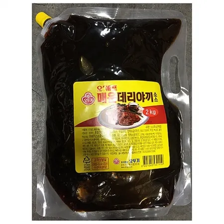 매운 데리야끼소스(오뚜기 2k)X6 업소용 대용량 소스 치킨소스 닭꼬치소스 식당 볶음요리