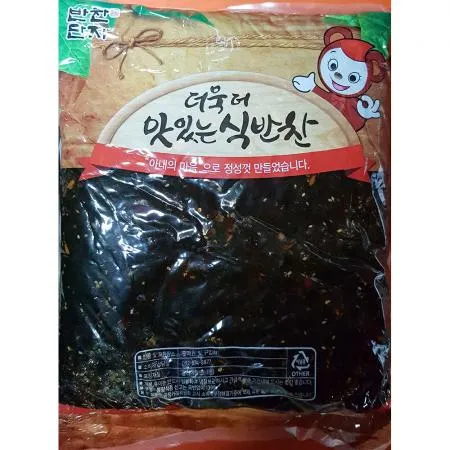 파래무침(반찬단지 냉장 4K) 3개 식자재 업소용 대용량 파래무침 파래 광천 반찬단지 전문점 완도 초생강 마른자반 대용량
