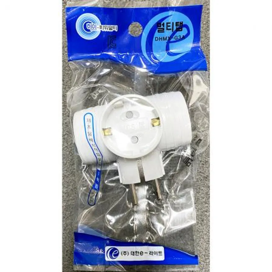 멀티탭(T형 일반형)X100개 식자재 업소용 대용량 코드 멀티탭 모노케어 대한 현대일렉트릭 코드붙은 구 식자재 이미지