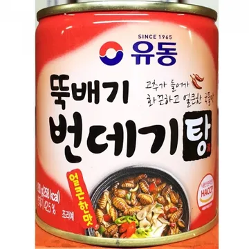 유동 얼큰한 번데기탕 280g 12개 식자재 업소용 대용량 유동 개 번데기 번데기깡통 통조림 맛깔지기 제일제당 번데기캔 제이큐
