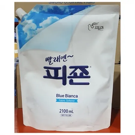 섬유유연제(피죤 블루비앙카 2L) 세탁실 빨래방 숙박업소 가정용 섬유유연액 의류유연제 향기좋은