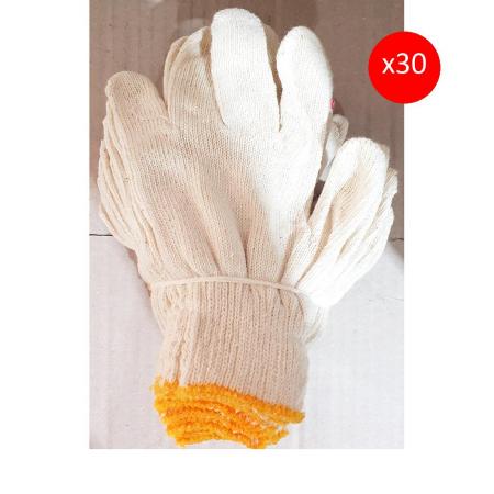 면장갑(노란색띠 10입) X30 목장갑 업소용장갑 식당장갑 작업장갑 대용량장갑 다용도장갑 산업용장갑 노란색띠장갑 면목장갑
