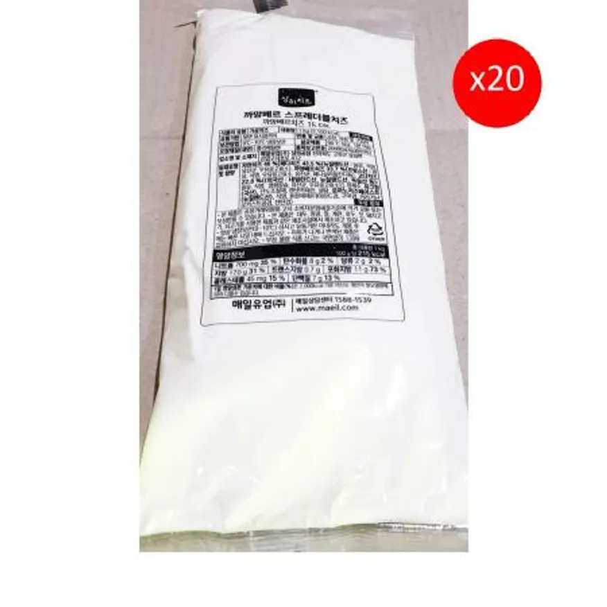 치즈(까망 스프레드 매일 1k) 20개 식자재 업소용 대용량 치즈 과일 네오스 식자재 피자재료 까망베르 대디스 자연치즈 디오 이미지