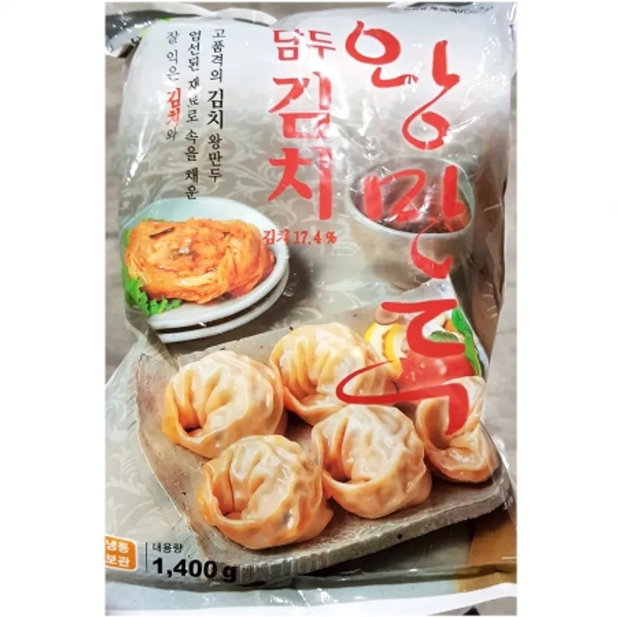 김치왕만두(평양 담두 1.4K) 왕만두 김치만두 냉동만두 업소용 식자재 대용량 간편식 분식집 만두집 이미지