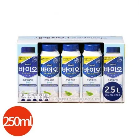 CL 매일 바이오 드링킹 플레인 250ml x 10개입